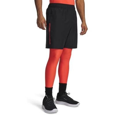 Under Armour Tech Woven Wordmark Shorts, Schwarz, Venom Red, Größe M Under Armour Tech Woven Wordmark Shorts, Schwarz, Venom Red, Größe M