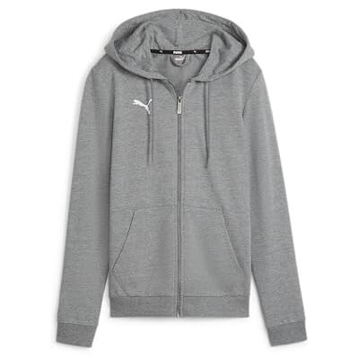 Puma Damen Teamgoal Casuals Hooded Jacket Sweat, Medium Gray Heather- White, XXL EU Puma Damen Teamgoal Casuals Hooded Jacket Sweat, Medium Gray Heather- White, XXL EU