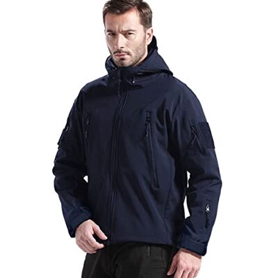 FREE SOLDIER Herren Winterjacke Military Softshell Jacken Outdoor Fleecefutter Winddichte Wasserdichte Jacke mit Kapuze Warme Taktische Jacken mit Mehreren Taschen für Jagdausflüge (Navy,M) FREE SOLDIER Herren Winterjacke Military Softshell Jacken Outdoor Fleecefutter Winddichte Wasserdichte Jacke mit Kapuze Warme Taktische Jacken mit Mehreren Taschen für Jagdausflüge (Navy,M)
