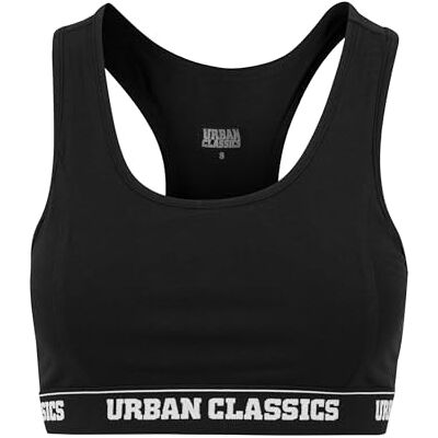 Urban Classics Damen Ladies Logo Bra Sport Tank Top, Schwarz, M EU Urban Classics Damen Ladies Logo Bra Sport Tank Top, Schwarz, M EU
