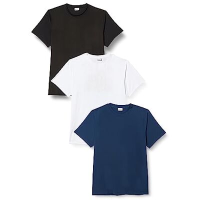MEETWEE Sportshirt Herren, Laufshirt Kurzarm Mesh Funktionsshirt , schwarz/weiss/blau, Grösse M,3er Pck. MEETWEE Sportshirt Herren, Laufshirt Kurzarm Mesh Funktionsshirt , schwarz/weiss/blau, Grösse M,3er Pck.