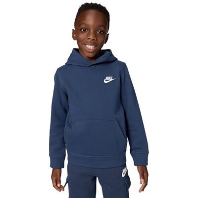 NIKE Unisex Kinder Club Fleece Lbr Kapuzenpullover, Midnight Navy, 6-7 Jahre EU NIKE Unisex Kinder Club Fleece Lbr Kapuzenpullover, Midnight Navy, 6-7 Jahre EU