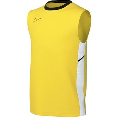 NIKE Dri-Fit Academy 25 Ärmelloses Fußballshirt Für Ältere Kinder, Tour Yellow/Black/White/Black, FZ9751-719, XL NIKE Dri-Fit Academy 25 Ärmelloses Fußballshirt Für Ältere Kinder, Tour Yellow/Black/White/Black, FZ9751-719, XL
