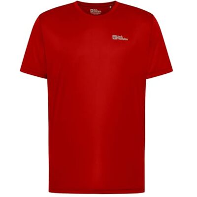 Jack Wolfskin Herren Tech M T-Shirt, Adrenaline Red, M EU Jack Wolfskin Herren Tech M T-Shirt, Adrenaline Red, M EU