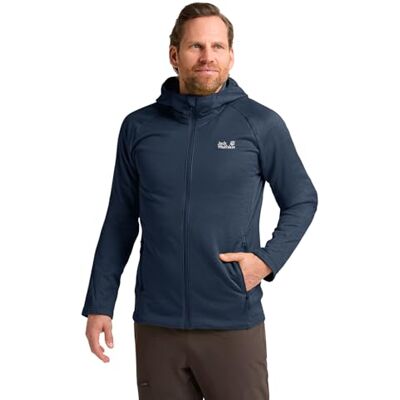 Jack Wolfskin Herren Peak District Hooded Fz M, Midnight Sky, L EU Jack Wolfskin Herren Peak District Hooded Fz M, Midnight Sky, L EU
