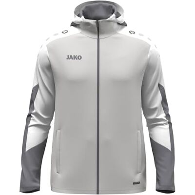 JAKO Unisex Kapuzenjacke Dynamic, hellgrau/weiß/grau, 4XL JAKO Unisex Kapuzenjacke Dynamic, hellgrau/weiß/grau, 4XL