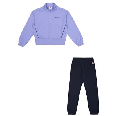 Champion Mädchen Legacy Girl-Full Zip Sweatsuit Elastic Cuff Trainingsanzug, Purple (VS097), 7-8 Years Champion Mädchen Legacy Girl-Full Zip Sweatsuit Elastic Cuff Trainingsanzug, Purple (VS097), 7-8 Years