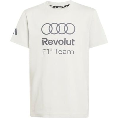 Adidas Boy's Audi Formula ONE Team DNA Graphic Tee Youth, Chalk Pearl, 7-8 Years Adidas Boy's Audi Formula ONE Team DNA Graphic Tee Youth, Chalk Pearl, 7-8 Years