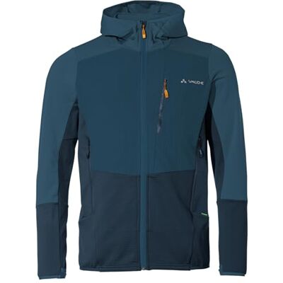 VAUDE Herren Fleecejacke Monviso Hooded Grid Fleece Jacket, warm, feuchtigkeitsregulierend, schnelltrocknend, atmungsaktiv, Passform: Slim fit, dark sea, M VAUDE Herren Fleecejacke Monviso Hooded Grid Fleece Jacket, warm, feuchtigkeitsregulierend, schnelltrocknend, atmungsaktiv, Passform: Slim fit, dark sea, M