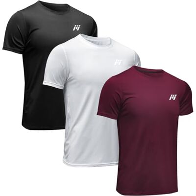 MEETWEE Sportshirt Herren, Laufshirt Kurzarm Mesh Funktionsshirt Atmungsaktiv Kurzarmshirt Sports Shirt Trainingsshirt für Männer, Schwarz+weiß+rot, XXL MEETWEE Sportshirt Herren, Laufshirt Kurzarm Mesh Funktionsshirt Atmungsaktiv Kurzarmshirt Sports Shirt Trainingsshirt für Männer, Schwarz+weiß+rot, XXL