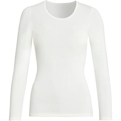 Susa Sangora Damen Langarmshirt s8010830, Gr. 40/42 (M), Weiß (s122 wollweiß) Susa Sangora Damen Langarmshirt s8010830, Gr. 40/42 (M), Weiß (s122 wollweiß)