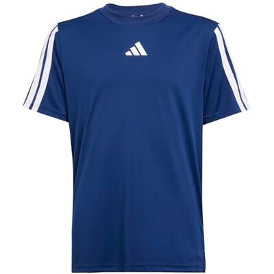 Adidas Jungen Train Essentials 3-Stripes Shirt, Dark Blue/White, 11-12 Years Adidas Jungen Train Essentials 3-Stripes Shirt, Dark Blue/White, 11-12 Years