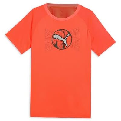 Puma Jungen Active Sports Poly Tee B Hemd, Leuchtendes Rot, 116 EU Puma Jungen Active Sports Poly Tee B Hemd, Leuchtendes Rot, 116 EU