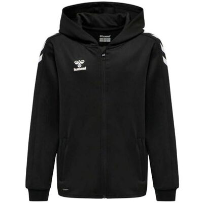 hummel hmlCORE XK Poly Zip Hood Sweat Kids, Black/Black, 128 hummel hmlCORE XK Poly Zip Hood Sweat Kids, Black/Black, 128