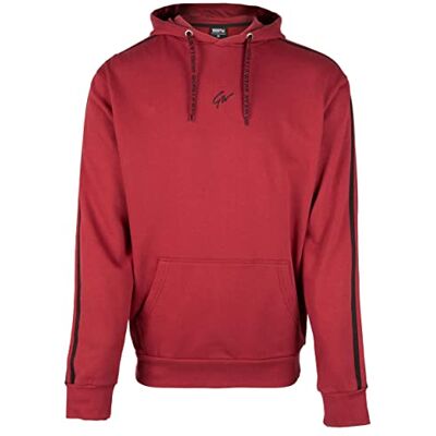 Gorilla Wear Banks Oversized Hoodie Rot/Schwarz zum Sport Freizeit Alltag Einkaufen Arbeit Baumwolle Polyester Workout Logo Kapuze Modern, Rot,XL Gorilla Wear Banks Oversized Hoodie Rot/Schwarz zum Sport Freizeit Alltag Einkaufen Arbeit Baumwolle Polyester Workout Logo Kapuze Modern, Rot,XL