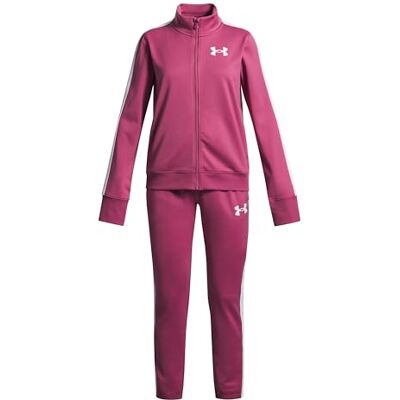 Under Armour Mädchen Knit Track Suit, weicher & warmer Kindertrainingsanzug, schnelltrocknender Sportanzug, bequemer Jogginganzug mit Taschen und Bündchen,Fuchsia Dusk / / White,YXS Under Armour Mädchen Knit Track Suit, weicher & warmer Kindertrainingsanzug, schnelltrocknender Sportanzug, bequemer Jogginganzug mit Taschen und Bündchen,Fuchsia Dusk / / White,YXS