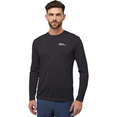 Jack Wolfskin Herren Vonnan Ls M T-Shirt, Schwarz, M EU Jack Wolfskin Herren Vonnan Ls M T-Shirt, Schwarz, M EU