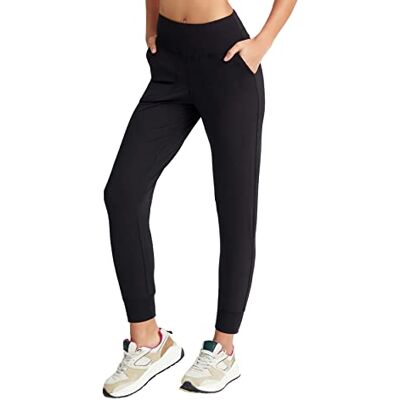 LOS OJOS Jogginghose Damen Jogger für Frauen Sweatpants mit hoher Taille und Taschen, Schwarz, S LOS OJOS Jogginghose Damen Jogger für Frauen Sweatpants mit hoher Taille und Taschen, Schwarz, S
