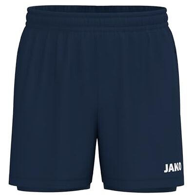 JAKO Unisex 2-in-1 Shorts One, Marine, L JAKO Unisex 2-in-1 Shorts One, Marine, L