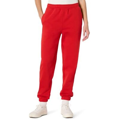 Amazon Essentials x Sofia Grainge Damen Hochtaillierte Jogger im Relaxed Fit, Rot, L Amazon Essentials x Sofia Grainge Damen Hochtaillierte Jogger im Relaxed Fit, Rot, L