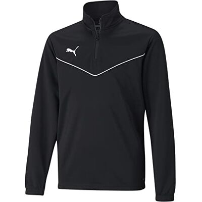 Puma Kinder teamRISE 1/4 Zip Top Jr Pullover, Black White, 152 Puma Kinder teamRISE 1/4 Zip Top Jr Pullover, Black White, 152