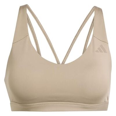 Adidas Women's All Me Essentials Medium Support Bra, Chalky Brown, L Adidas Women's All Me Essentials Medium Support Bra, Chalky Brown, L