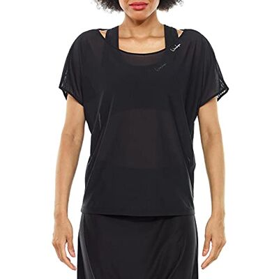 WINSHAPE Damen Funktionelles, Leicht Transparentes Mesh-dance Top Dt105 T-Shirt, Schwarz, S EU WINSHAPE Damen Funktionelles, Leicht Transparentes Mesh-dance Top Dt105 T-Shirt, Schwarz, S EU
