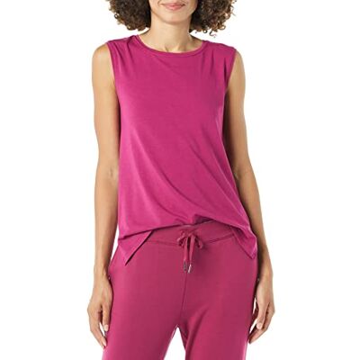 Amazon Essentials Damen Yoga-Tanktop aus weicher Baumwolle mit normaler Passform (erhältlich in Übergröße) (früher Core 10), Pflaume, XL Amazon Essentials Damen Yoga-Tanktop aus weicher Baumwolle mit normaler Passform (erhältlich in Übergröße) (früher Core 10), Pflaume, XL