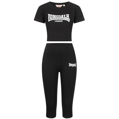 Lonsdale Frauen T-Shirt & Leggings Set IXWORTH M, Black/White Lonsdale Frauen T-Shirt & Leggings Set IXWORTH M, Black/White