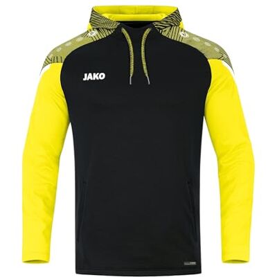 JAKO Herren Kapuzensweatshirt Performance, Schwarz/Soft Yellow, 4XL JAKO Herren Kapuzensweatshirt Performance, Schwarz/Soft Yellow, 4XL