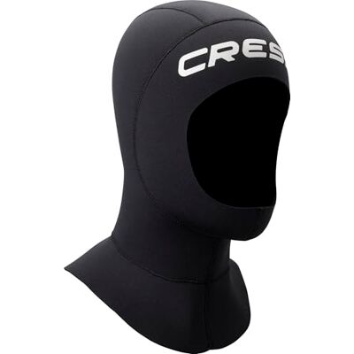 Cressi Resilient Long Hood 3mm M Unisex Kopfhauben aus 3 mm dickem doppelt gefüttertem Neopren, ideal zum Tauchen, Schnorcheln und Wassersport, Schwarz größer Kragen, M Cressi Resilient Long Hood 3mm M Unisex Kopfhauben aus 3 mm dickem doppelt gefüttertem Neopren, ideal zum Tauchen, Schnorcheln und Wassersport, Schwarz größer Kragen, M