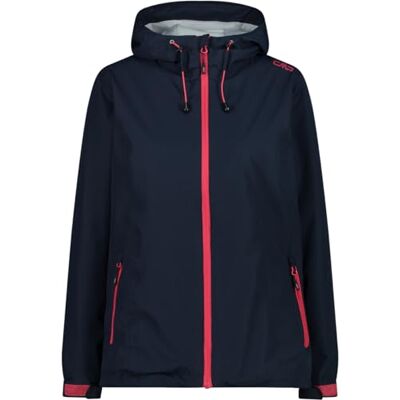 CMP Damenjacke mit fester Kapuze, Schwarz Blau, XXXXL CMP Damenjacke mit fester Kapuze, Schwarz Blau, XXXXL