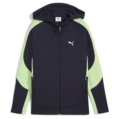 Puma Jungen EVOSTRIPE Full-Zip Hoodie DK B Sweatjacken, New Navy, 128 Puma Jungen EVOSTRIPE Full-Zip Hoodie DK B Sweatjacken, New Navy, 128