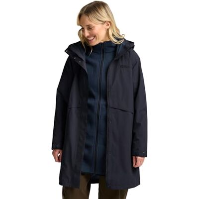Jack Wolfskin Damen Baylight 3in1 W Coat, Dark Navy, S EU Jack Wolfskin Damen Baylight 3in1 W Coat, Dark Navy, S EU