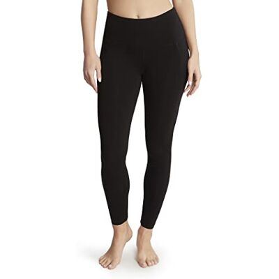 Jockey Damen Knöchellegging aus Baumwoll-Stretch, mit Seitentasche Leggings, Tiefschwarz, X-Groß Jockey Damen Knöchellegging aus Baumwoll-Stretch, mit Seitentasche Leggings, Tiefschwarz, X-Groß