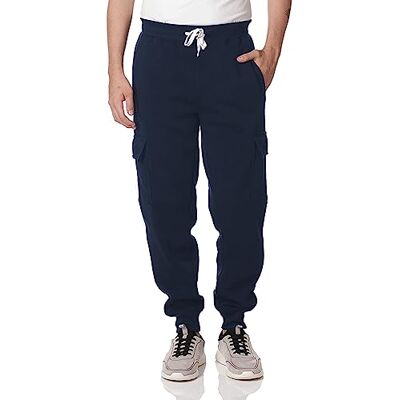 Southpole Herren Active Basic Jogger Fleece Pants Jogginghose, Marineblau (Cargo), XL Southpole Herren Active Basic Jogger Fleece Pants Jogginghose, Marineblau (Cargo), XL