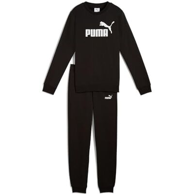 Puma Jungen Ess No.1 Logo Crew Sweat Suit Fl B Trainingsanzug, Schwarz, 128 EU Puma Jungen Ess No.1 Logo Crew Sweat Suit Fl B Trainingsanzug, Schwarz, 128 EU