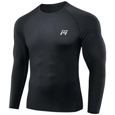 MEETWEE Kompressionsshirt Herren, Langarm Funktionsshirt Männer Sportshirt Training Fitnessshirt Atmungsaktiv Laufshirt Unterhemd für Laufen Jogging Sport Turnhalle MEETWEE Kompressionsshirt Herren, Langarm Funktionsshirt Männer Sportshirt Training Fitnessshirt Atmungsaktiv Laufshirt Unterhemd für Laufen Jogging Sport Turnhalle