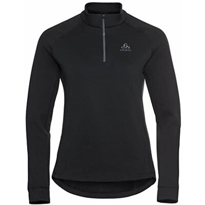 Odlo Fleecepullover für Damen Rigi Schwarz Größe L Midlayer mit Halbreißverschluss Langarm Wandershirt Odlo Fleecepullover für Damen Rigi Schwarz Größe L Midlayer mit Halbreißverschluss Langarm Wandershirt