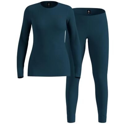 Odlo Thermounterwäsche Damen Merino Fundamentals Set Langarm Thermoshirt und Thermohose I Warme Skiunterwäsche Thermounterwäsche Set I Damen Odlo Thermounterwäsche Damen Merino Fundamentals Set Langarm Thermoshirt und Thermohose I Warme Skiunterwäsche Thermounterwäsche Set I Damen