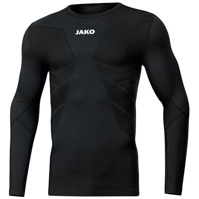 JAKO Herren Longsleeve Comfort Recycelt, Schwarz, M JAKO Herren Longsleeve Comfort Recycelt, Schwarz, M