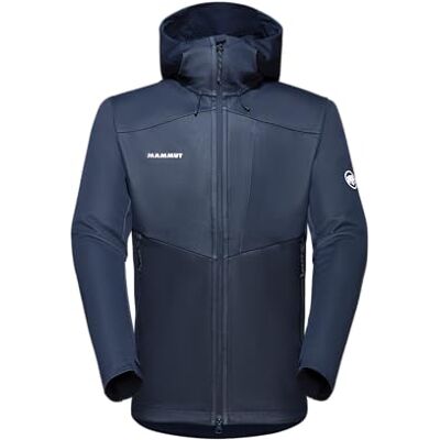 Mammut Ultimate VII SO Hooded Jacket Men Outdoor Jacke für Herren, Softshelljacke für Sport, Gore-Tex Wanderjacke, Allwetterjacke mit Kapuze, Atmungsaktiv und Winddicht Marine, XXL Mammut Ultimate VII SO Hooded Jacket Men Outdoor Jacke für Herren, Softshelljacke für Sport, Gore-Tex Wanderjacke, Allwetterjacke mit Kapuze, Atmungsaktiv und Winddicht Marine, XXL