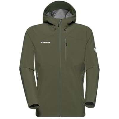 Mammut Outdoor SO Hooded Jacket Men Softshelljacke für Herren, Winddichte Wanderjacke, Funktionsjacke mit Kapuze, Softshell Multifunktionsjacke, Allwetterjacke, Atmungsaktiv Dark Marsh, L Mammut Outdoor SO Hooded Jacket Men Softshelljacke für Herren, Winddichte Wanderjacke, Funktionsjacke mit Kapuze, Softshell Multifunktionsjacke, Allwetterjacke, Atmungsaktiv Dark Marsh, L