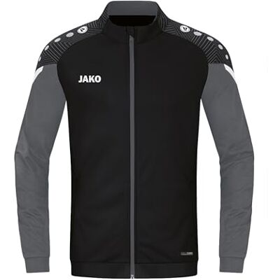 JAKO Herren Polyesterjacke Performance, Schwarz/Anthra Light, S JAKO Herren Polyesterjacke Performance, Schwarz/Anthra Light, S