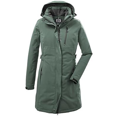 Killtec Damen Funktionsparka/Parka mit abzippbarer Kapuze KOW 165 WMN PRK, grüngrau, 46, 37726-000, grün/grau Killtec Damen Funktionsparka/Parka mit abzippbarer Kapuze KOW 165 WMN PRK, grüngrau, 46, 37726-000, grün/grau