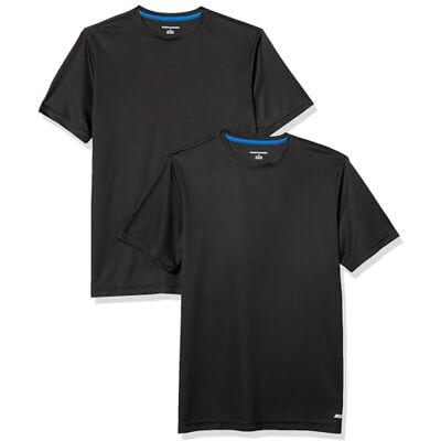 Amazon Essentials Herren Active Performance Tech T-Shirt (erhältlich in Big & Tall), 2er-Pack, Schwarz, Large Amazon Essentials Herren Active Performance Tech T-Shirt (erhältlich in Big & Tall), 2er-Pack, Schwarz, Large