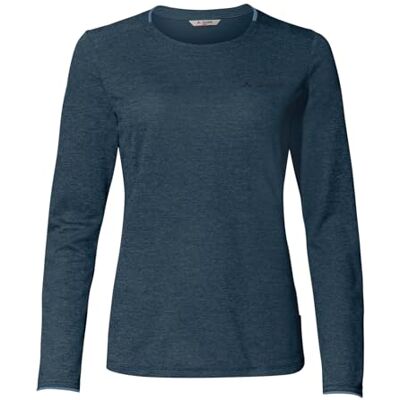 VAUDE Damen Longsleeve Essential LS T-Shirt, Funktionsshirt, perfekt als Baselayer, atmungsaktiv, pflegeleicht und schnelltrocknend, Dark sea Uni, 40 VAUDE Damen Longsleeve Essential LS T-Shirt, Funktionsshirt, perfekt als Baselayer, atmungsaktiv, pflegeleicht und schnelltrocknend, Dark sea Uni, 40
