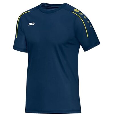 JAKO Herren T-Shirt Classico, Nightblue/Citro, L JAKO Herren T-Shirt Classico, Nightblue/Citro, L