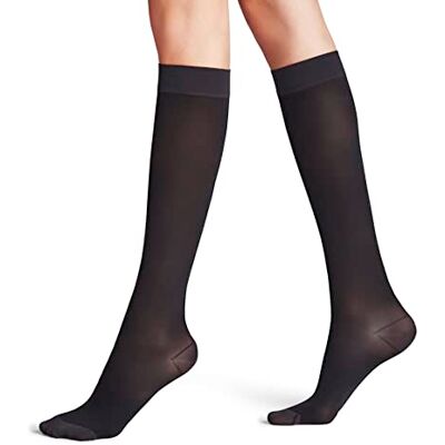 FALKE Lufthansa Travel & Comfort Damen Energize 50 DEN Kniestrümpfe feines weiches Material halb blickdicht Kompression druckfreier Komfortbund lange Reisen Sitzen bessere Durchblutung 1 Paar FALKE Lufthansa Travel & Comfort Damen Energize 50 DEN Kniestrümpfe feines weiches Material halb blickdicht Kompression druckfreier Komfortbund lange Reisen Sitzen bessere Durchblutung 1 Paar