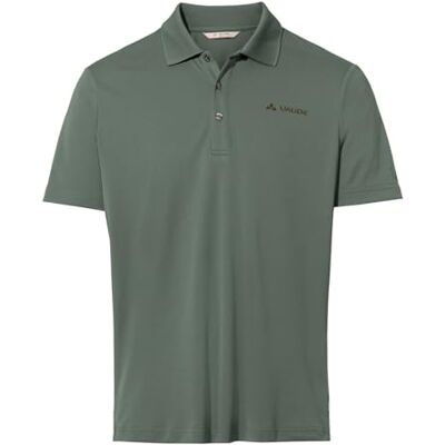 VAUDE Essential Poloshirt Herren – Leichtes Sommer-Poloshirt aus 100% recyceltem Polyester, schnelltrocknend & geruchshemmend, Kurzarm mit Polokragen Agave, S VAUDE Essential Poloshirt Herren – Leichtes Sommer-Poloshirt aus 100% recyceltem Polyester, schnelltrocknend & geruchshemmend, Kurzarm mit Polokragen Agave, S